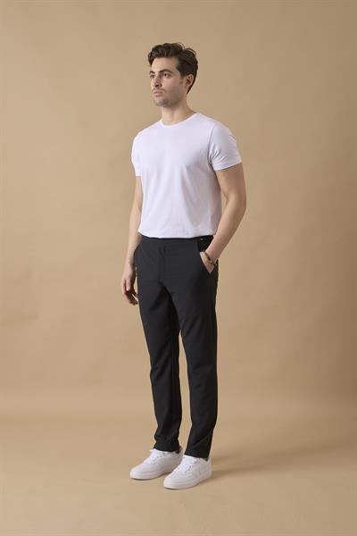 Erkek Arka Cepleri Fermuarlı Siyah Jogger Pantolon