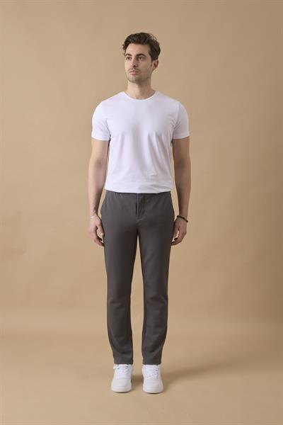 Erkek Beli Lastikli  Antrasit Chino Pantolon