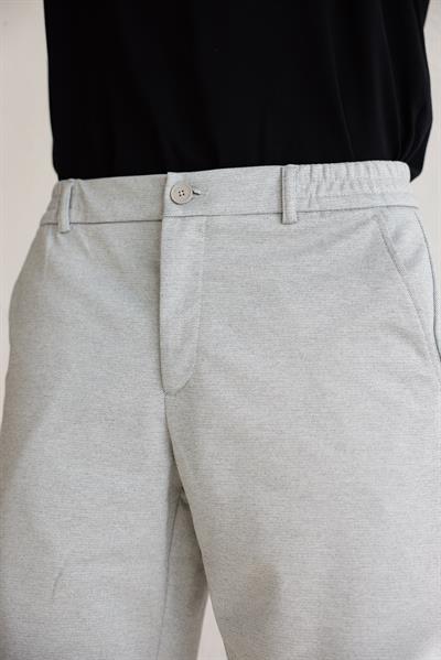 Erkek Beli Lastikli Rahat Kesim Gri Şort