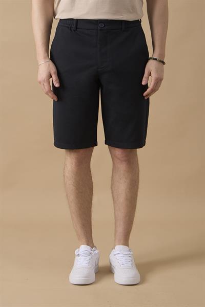 Erkek Beli Lastikli Rahat Kesim Lacivert Şort