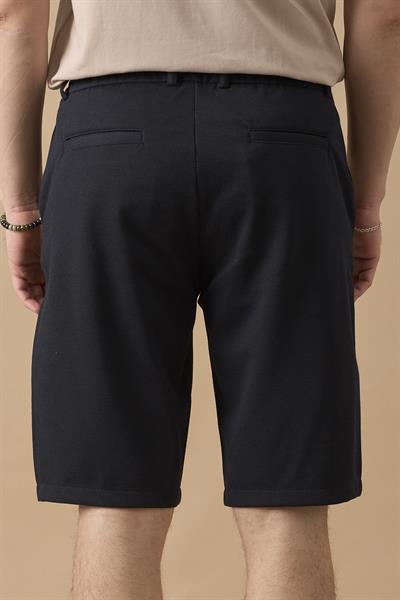 Erkek Beli Lastikli Rahat Kesim Lacivert Şort