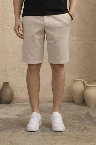 Erkek Beli Lastikli Rahat Kesim Taş Şort