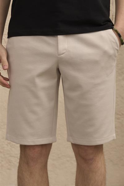 Erkek Beli Lastikli Rahat Kesim Taş Şort