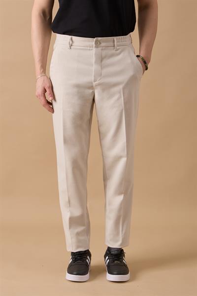 Erkek Beli Lastikli Taş Chino Pantolon