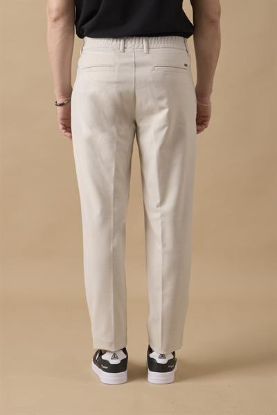 Erkek Beli Lastikli Taş Chino Pantolon