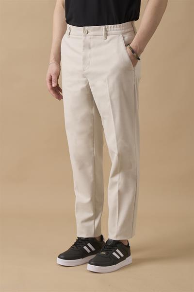 Erkek Beli Lastikli Taş Chino Pantolon