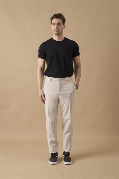 Erkek Beli Lastikli Taş Chino Pantolon