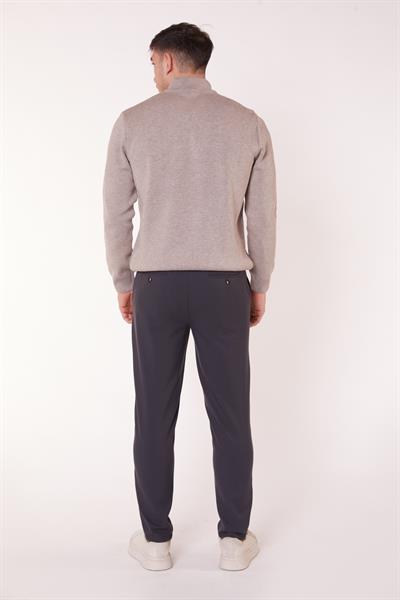 Erkek Chino Arka Cep Fleto Klasik Pantolon Antrasit