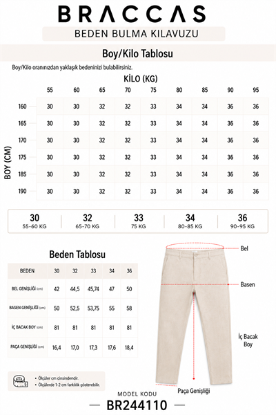 Erkek Haki Slim Fit Keten Karışımlı Çizgili Pantolon