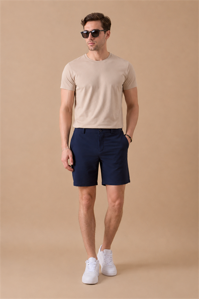 Erkek Lacivert Jogger Fit Şort