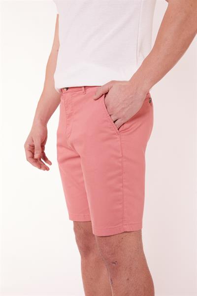Erkek Modal Karşımlı Chino Slim Fit Şort Mercan