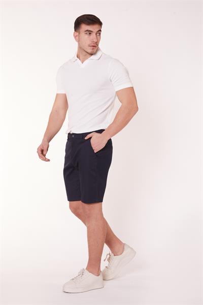 Erkek Modal Karşımlı Chino Slim Fit Şort Lacivert