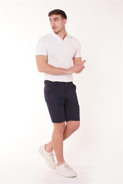 Erkek Modal Karşımlı Chino Slim Fit Şort Lacivert