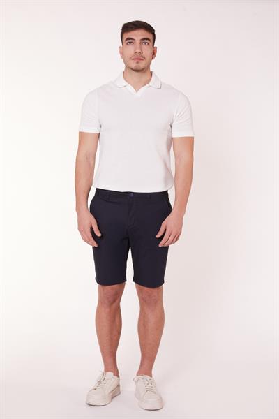 Erkek Modal Karşımlı Chino Slim Fit Şort Lacivert