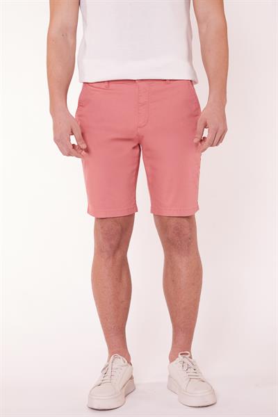 Erkek Modal Karşımlı Chino Slim Fit Şort Mercan