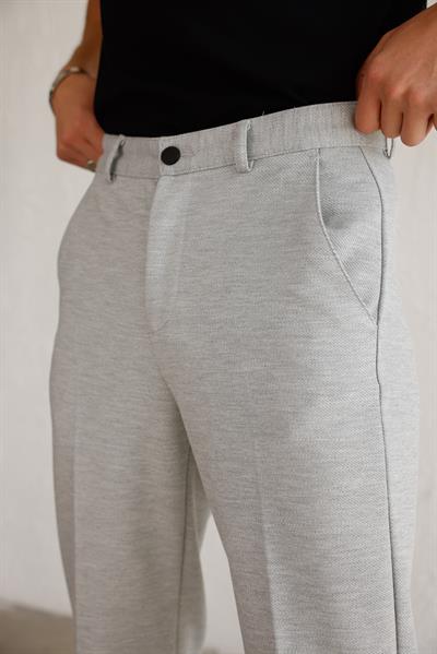 Erkek Rahat Kesim Gri Pantolon