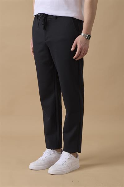 Erkek Regular Fit Orta Bel Düz Paça Lacivert Pantolon