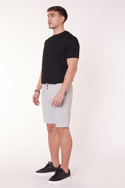 Erkek Yandan Cepli Beli Bağcıklı Jogger Gri Şort