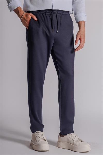 Erkek Yandan Cepli Beli Lastikli Relaxed Fit Jogger Pantolon Gri