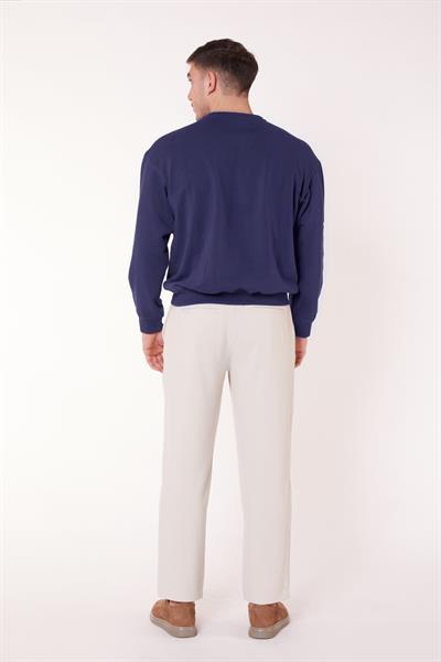 Erkek Yandan Cepli Dokulu Rahat Kalıp Taş Pantolon