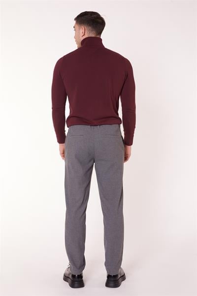 Erkek Yandan Cepli Slim Fit Gri Chino Pantolon