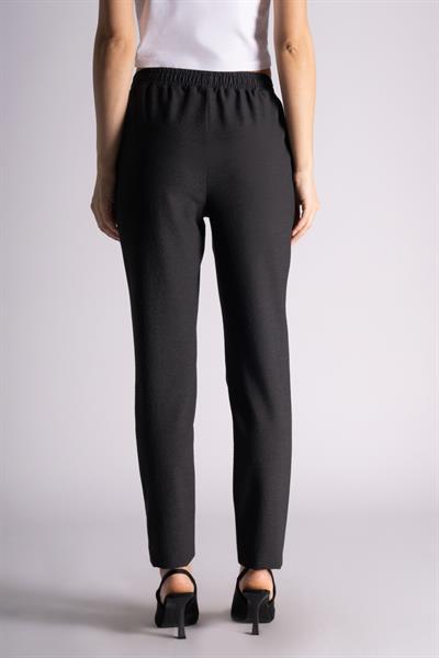 Kadın Yandan Cepli Beli Lastikli ve Pileli Slim Fit Jogger Pantolon Antrasit