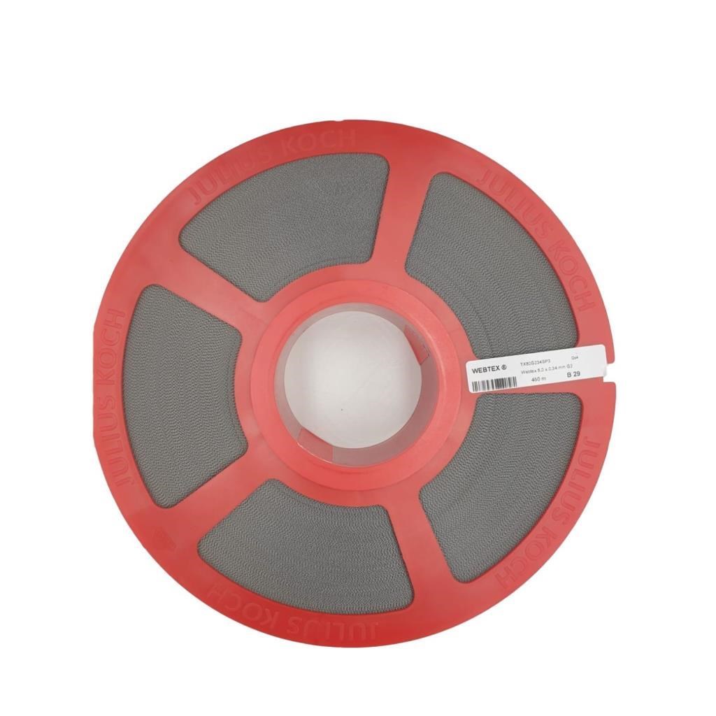 Julus Koch Webtex G2 8x0,34 mm Brisoley Panjur Kaldırma Tekstil Bandı Gri JKTX80G2234SP3.P