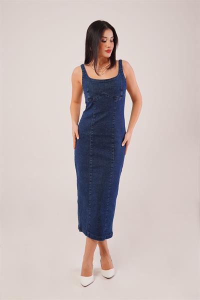 BackFit Zip Premium Denim Kot Elbise