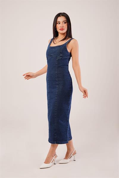 BackFit Zip Premium Denim Kot Elbise