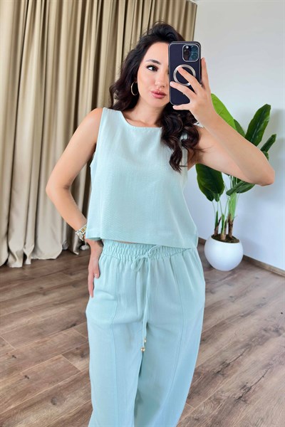 Basic Model Summer Mint Keten Takım