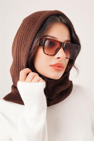 Balaklava Model Triko Kahve Bere