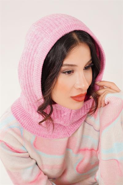 Balaklava Model Triko Pembe Bere