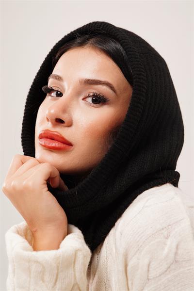 Balaklava Model Triko Siyah Bere