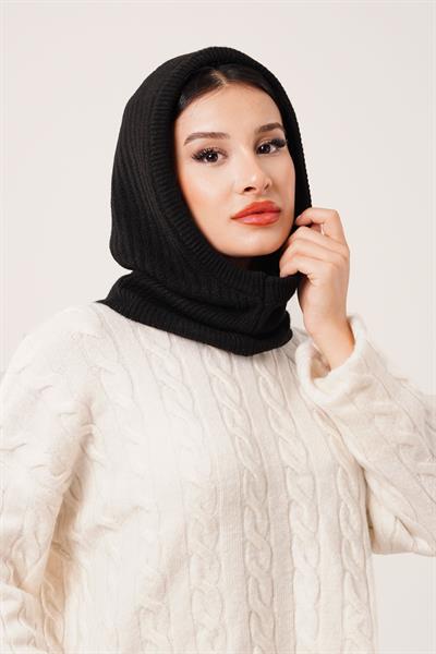 Balaklava Model Triko Siyah Bere