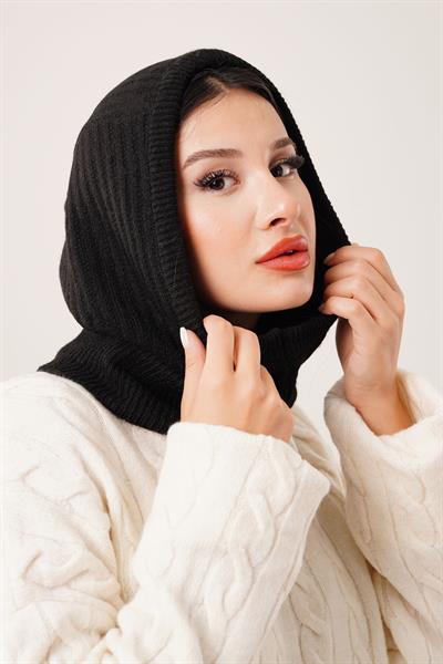Balaklava Model Triko Siyah Bere