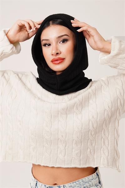 Balaklava Model Triko Siyah Bere