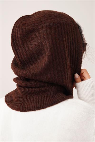 Balaklava Model Triko Kahve Bere