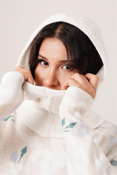 Balaklava Model Triko Beyaz Bere