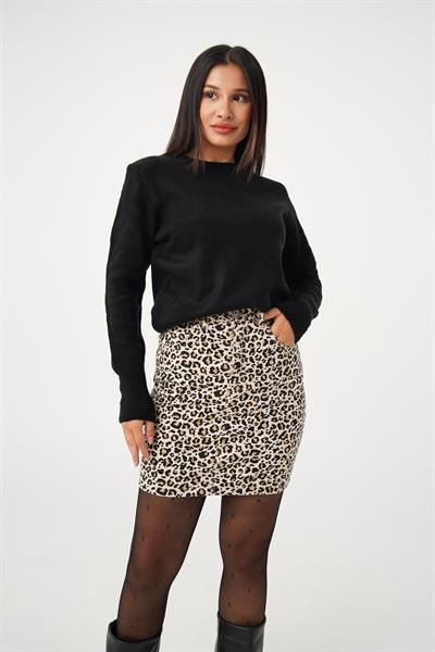 Bisiklet Yaka Düz Model Siyah Triko Kazak