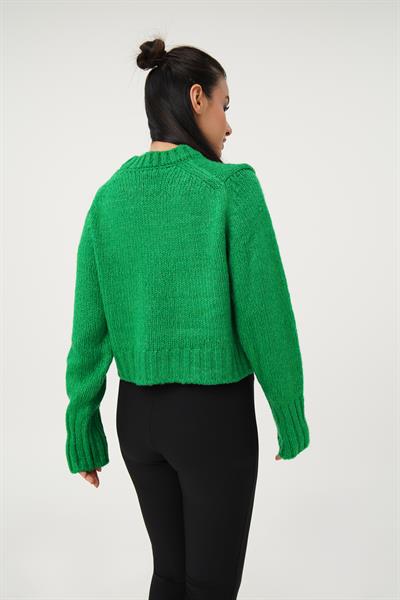 Çift Cepli Kısa Model Benetton Kazak