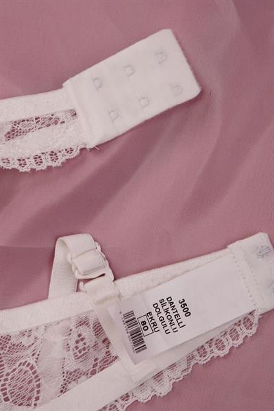 Destekli Moonlit Serisi Beyaz Dantelli Sütyen Takımı