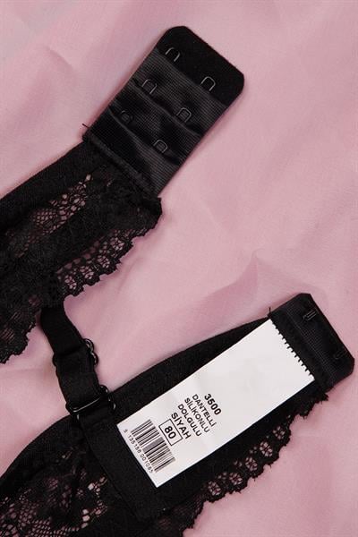 Destekli Moonlit Serisi Siyah Dantelli Sütyen Takımı