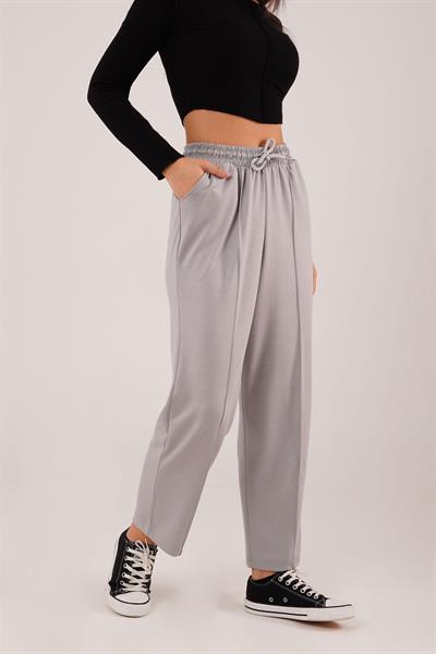 Dikiş Detaylı Gri Modal Jogger Eşofman