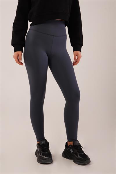 Düz Model Comfort Yüksek Bel Antrasit Tayt