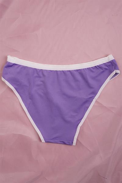 Etrafı Dantelli Düz Model Lila Külot