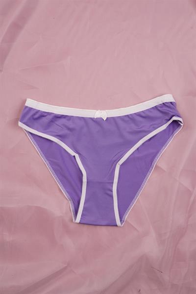 Etrafı Dantelli Düz Model Lila Külot