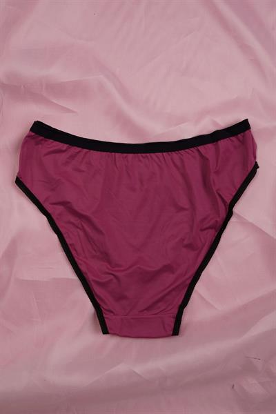 Etrafı Dantelli Düz Model Mürdüm Külot