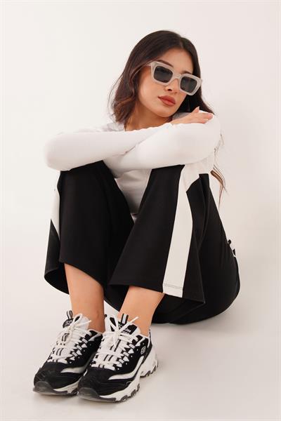 Garnili Premium Kumaş Siyah Eşofman Altı