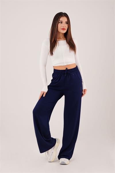 Geniş Paça Oysh Modal Lacivert Eşofman Pantolon