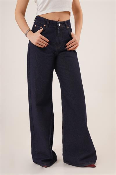 Geniş Paça Palazzo Jean Pantolon